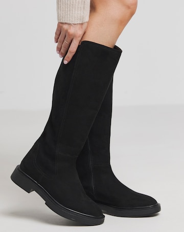 Perry Stretch Back Flat Knee High Boots Extra Wide EEE Fit Super Curvy Calf