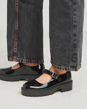 Dawn Mary Jane Flat Shoes Wide E Fit