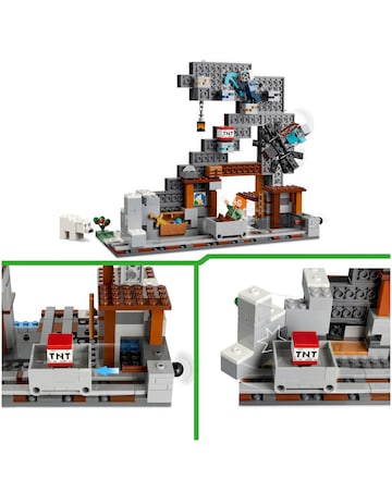 LEGO Minecraft The Pickaxe Mine Gamer-Room Decor, Axe Building Toy 21277