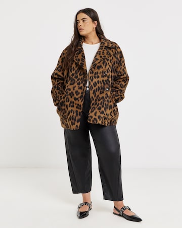 Leopard Pea Coat