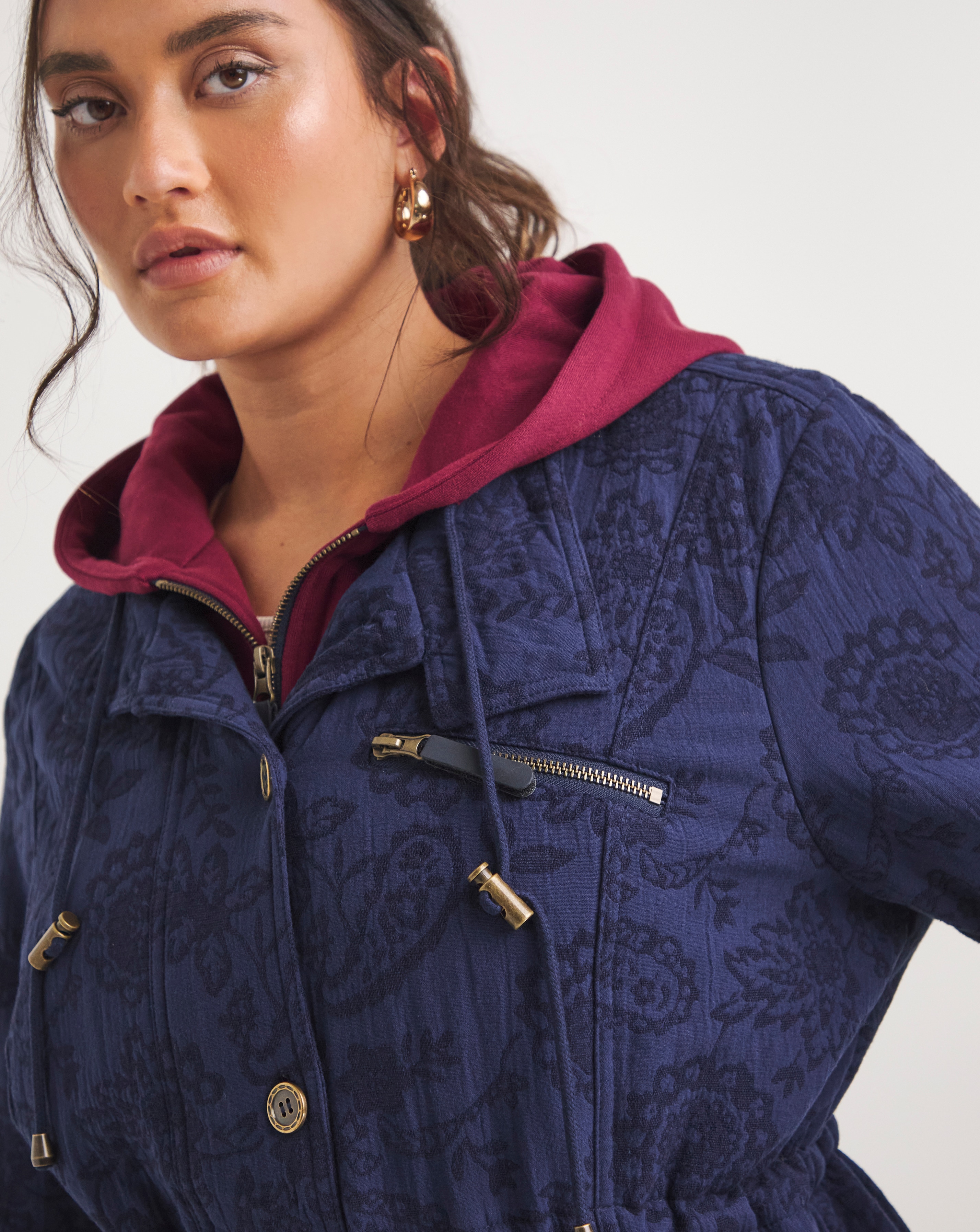 Joe Browns Hooded Embroidered Jacket Simply Be