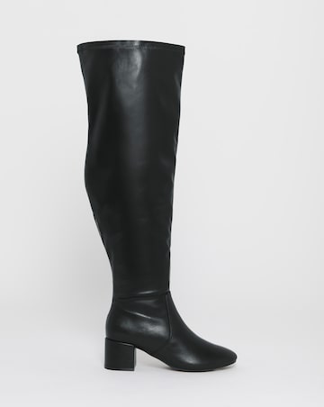 Amina Over The Knee Stretch Boots - Wide Fit (E) & Super Curvy Calf