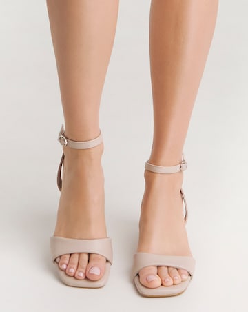 Amber Barely There Low Block Heel Sandals Extra Wide EEE Fit