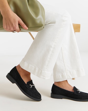 Saskia Snaffle Trim Loafers - Wide Fit (E)