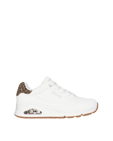 Skechers White Uno Jungle Nite Trainers - Standard Fit (D)