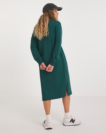 Green Midi Sweatshirt Dress