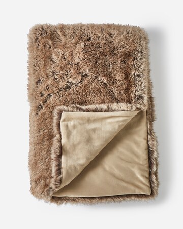 Two-Toned Animal Plush Faux Fur Throw