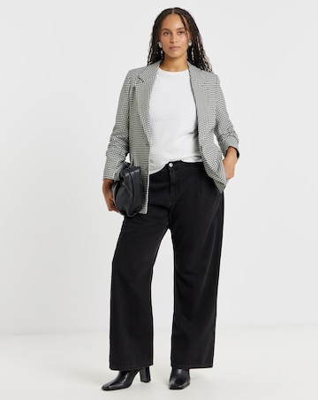 Houndstooth Single Breasted Blazer