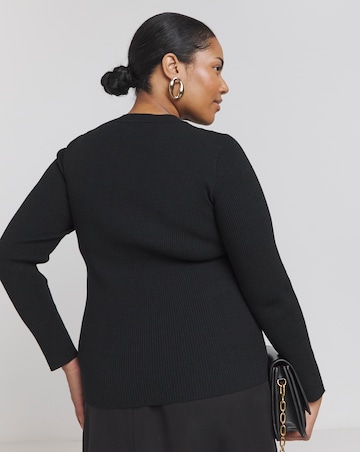 Joanna Hope Knit Jumper With Mesh Insert