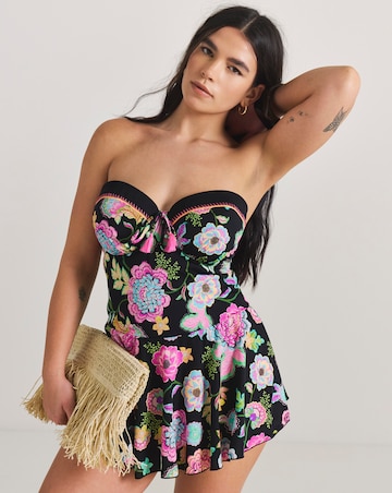 Figleaves Tummy Control Underwired Bandeau Swimdress