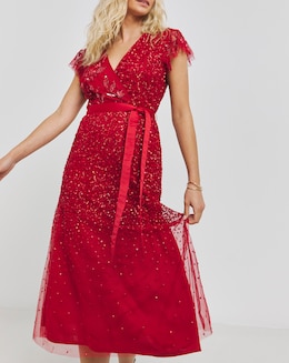 Joanna Hope Beaded Midi Dress