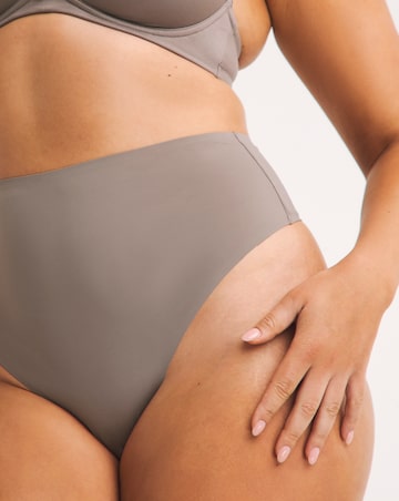 Figleaves Smoothing High Waisted Thong - Mocha