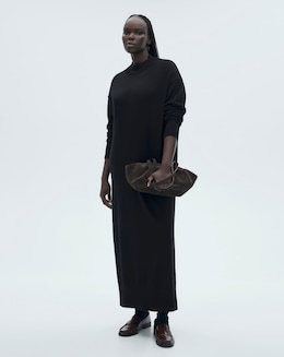 Mango Perkins-Neck Knitted Dress