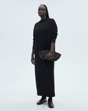 Mango Perkins-Neck Knitted Dress