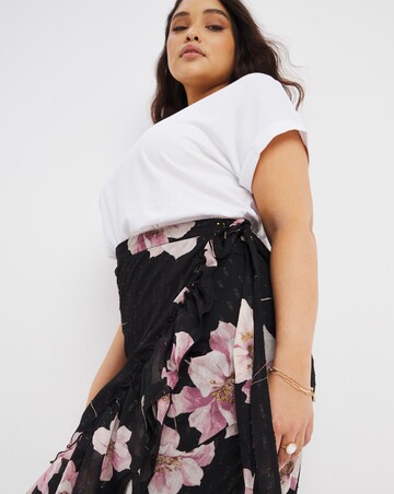 Joanna Hope Floral Wrap Skirt