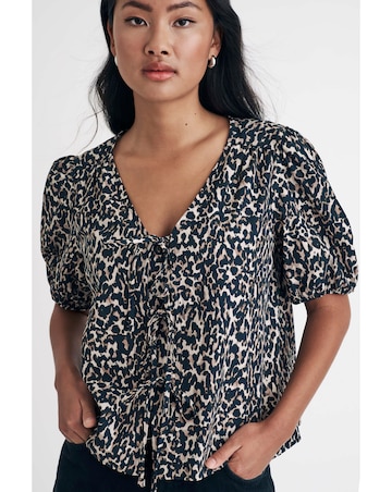 Nobody's Child Leopard Bernadetaa Blouse