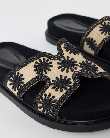 Tierra Embroidered Woven Sandals - Wide Fit (E)