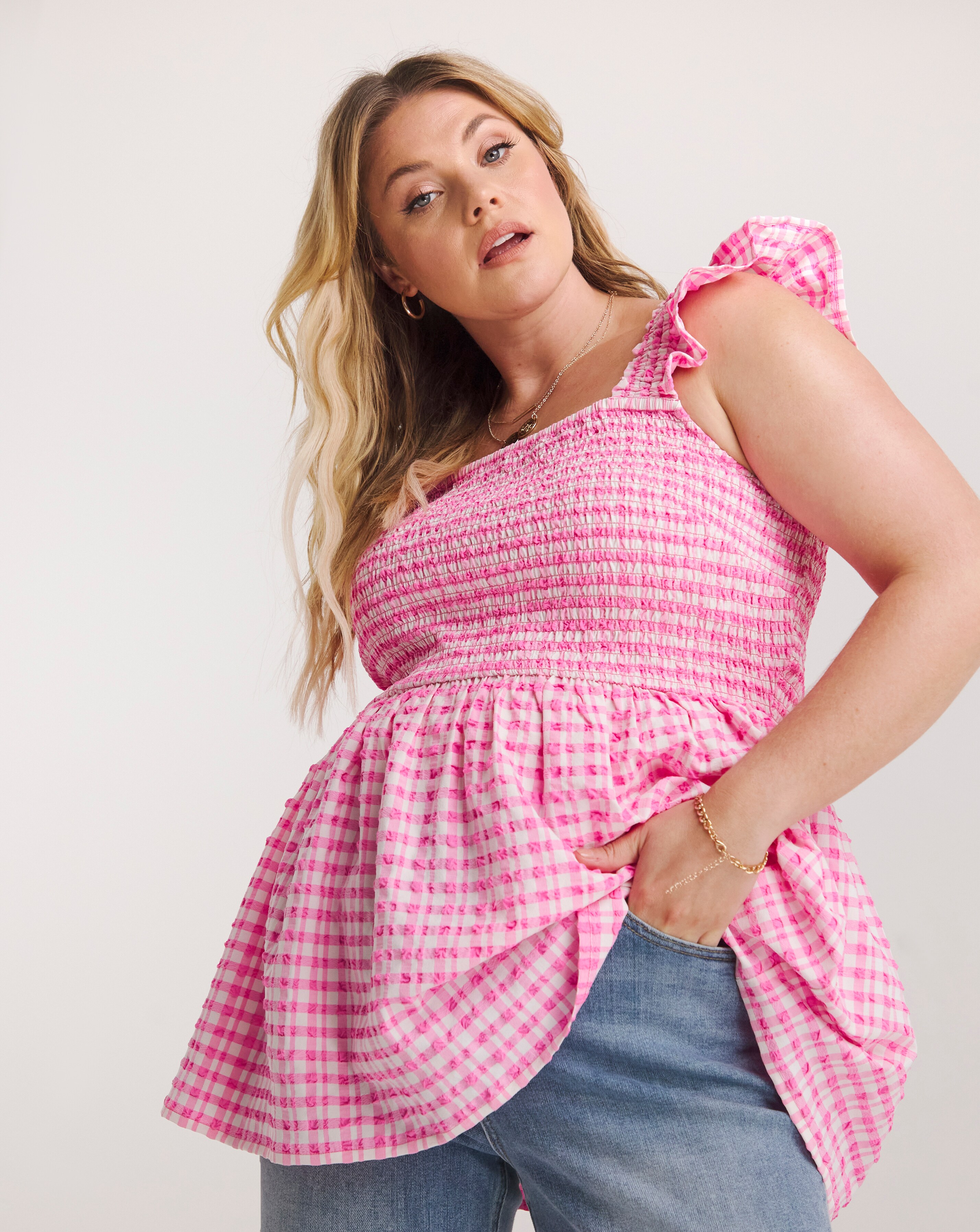 peplum vest top