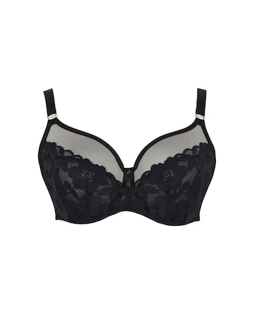 Sculptresse Flora Full Cup Black Wired Bra