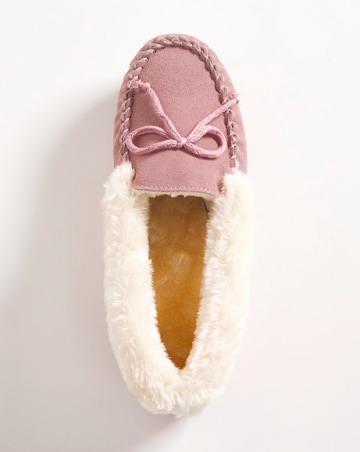 Fiora Suede Moccasin Slippers - Extra Wide Fit (EEE)