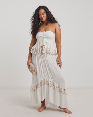 Simply Be Dip Hem Beach Skirt and Top Co-Ord