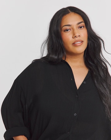 Black Crinkle Shirt