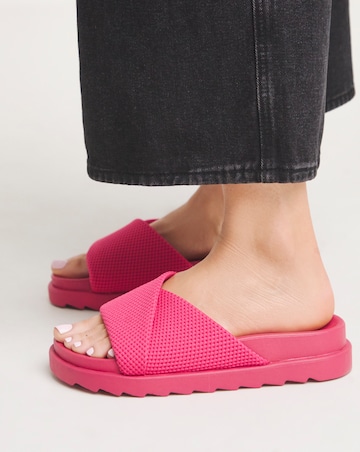 Lulu Soft Twist Slider Mule Sandals - Wide Fit (E)