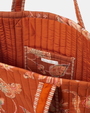Accessorize Floral Print Quilted Tote Bag