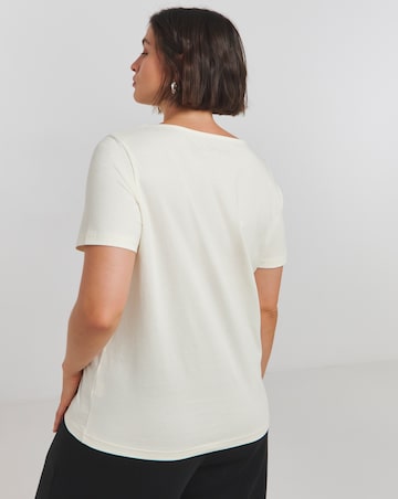 Navy, Green & Ecru 3 Pack Short Sleeve Slash Neck Tops