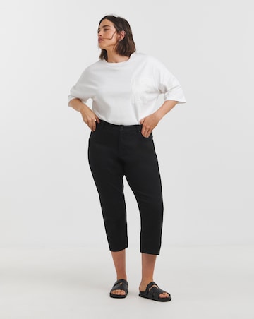 Simply Be Black 24/7 Slim Crop Jeans