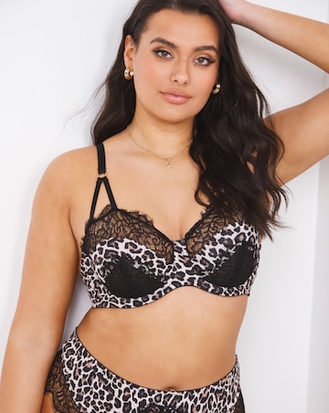 Figleaves Curve Seduce Printed Balcony Underwired Bra - Leopard