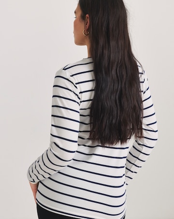 Pretty Secrets 2 Pack Thermal Long Sleeve Tops - Navy/Stripe