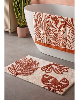 Cosmo Floral Cotton Bath Mat