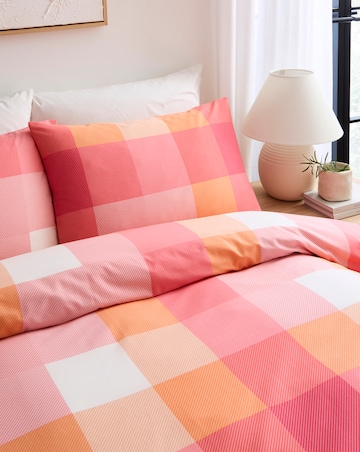 Darcy Check Cotton Blend Duvet Set