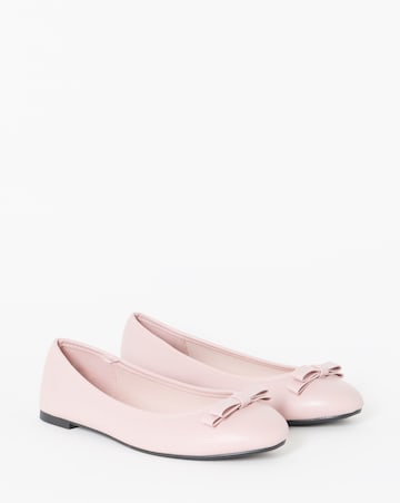 Abundance Classic Bow Ballerina Shoes - Extra Wide Fit (EEE)