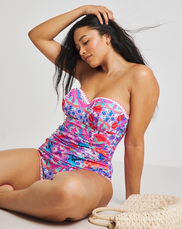 Figleaves Frida Underwired Bandeau Swimsuit | Simply Be