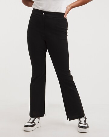 Black Super Stretch Side Bengaline Split Trouser