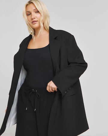 Black Oversized Single Breasted Blazer