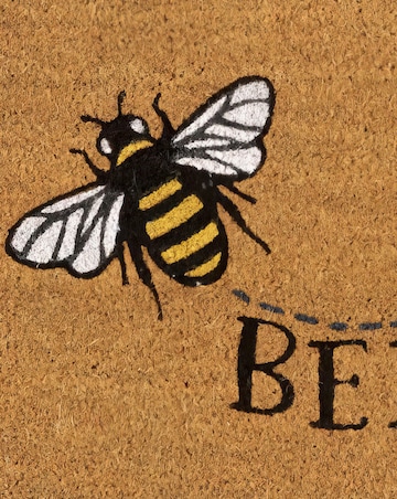 Bee Happy Coir Doormat
