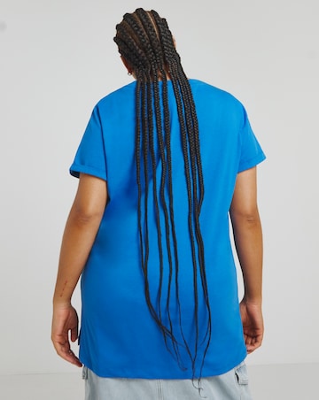 Cobalt Longline Side Split T-Shirt