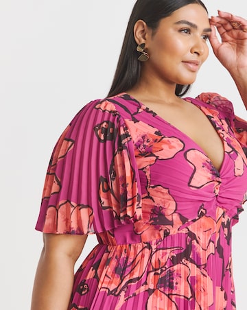Joanna Hope Printed Pleated Dress