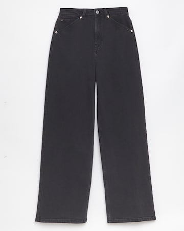 Simply Be 99 1 Black Comfort Stretch Slouchy Wide Leg Jeans