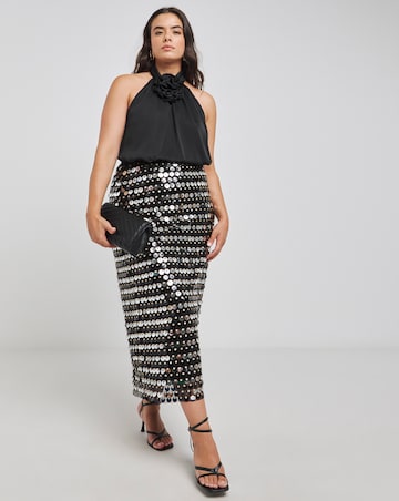Joanna Hope Corsage Halter Neck Top