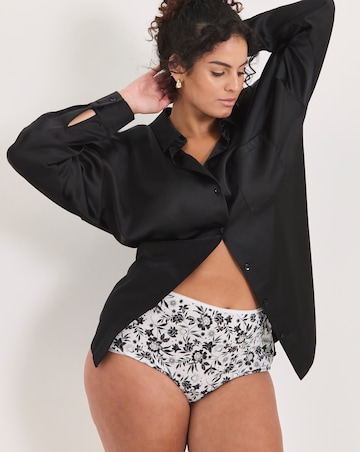 Pretty Secrets (7 Pack) Cotton Full Fit Knickers Mono Floral