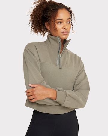 Chelsea Peers Oversized Panelled Quarter Zip Sweater