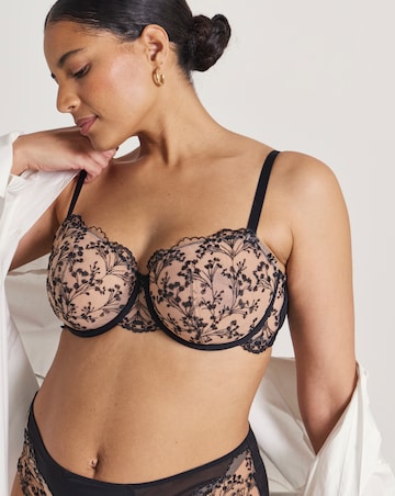 Pretty Secrets Penelope Balcony Bra (B-F) Black