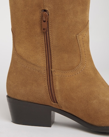 Bonnie Knee High Suede Western Boots - Extra Wide Fit (EEE) & Curvy Calf