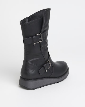Heavenly Feet Hannah Buckle Boots Ex Wide Fit