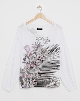 Religion Comet Long Sleeve Floral Top