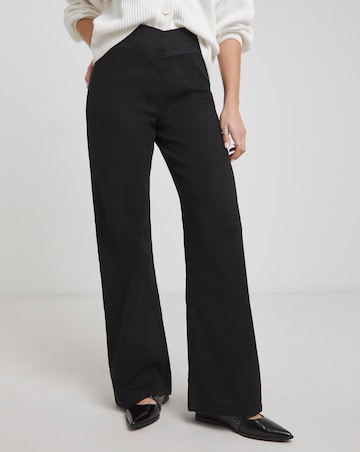 Black Stretch Wide Leg Weekender Jeggings